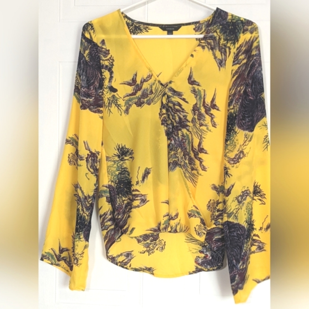 Bright Yellow Blouse - Guess